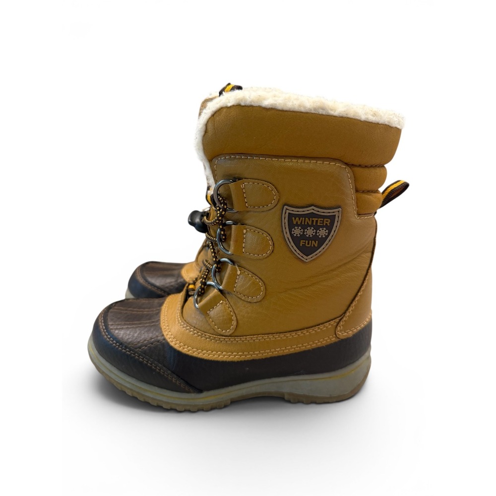 Khombu Tan Little Kids "David" 12 Lined Winter Snow Warm Boots